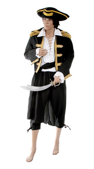 Piratenkostüm Schwarz im Kostümverleih Fantastico mieten - Fantastico